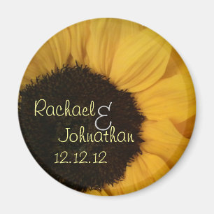 Sunflower Save The Date Magnet