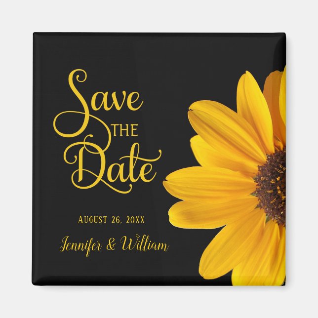 Sunflower - Save the Date Magnet (Front)