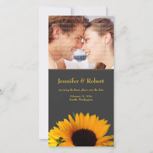 Sunflower Save the Date Photo Card