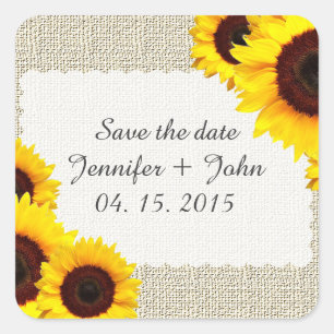 Sunflower save the date stickers sunflower1