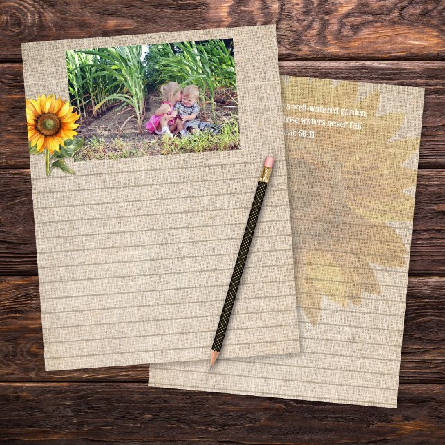 Sunflower Scrapbook Paper Custom Photo (Creator Uploaded)