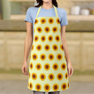 Sunflower Seamless Pattern Apron