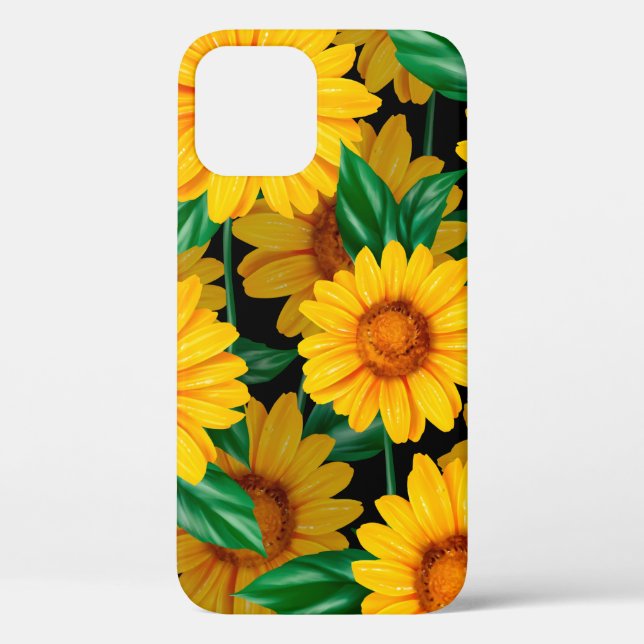 Sunflower seamless pattern. Background with yellow Case-Mate iPhone Case (Back)