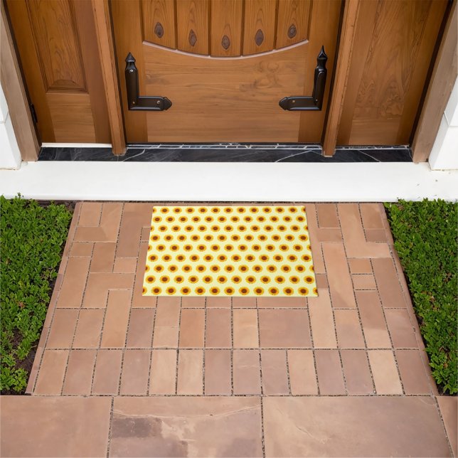 Sunflower Seamless Pattern Doormat (Outdoor)