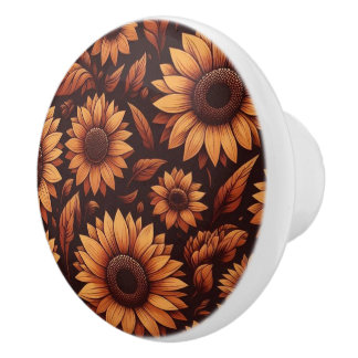 Sunflower Season Ceramic Knob