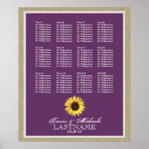 Sunflower Seat Chart with Changeable Colour
