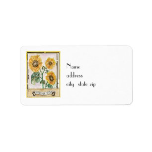 Sunflower Seeds design on Return Address Labels