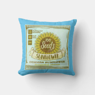 Sunflower seeds throw pillow