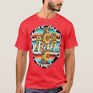 Sunflower Serape cow Cactus Leopard Cowgirl Rodeo T-Shirt