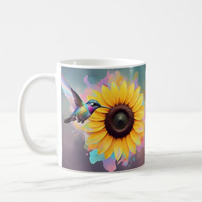 "  SUNFLOWER SERENADE " COFFEE MUG (Left)