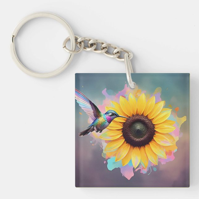 "  SUNFLOWER SERENADE " KEYCHAIN (Front)