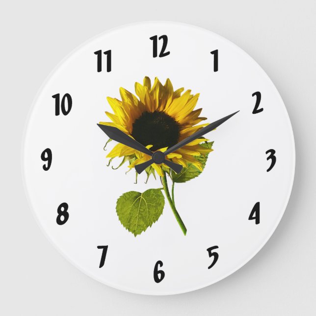 Sunflower Shadow and Light Large Clock (Front)