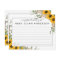 Sunflower Share a Memory Funeral Attendance Card