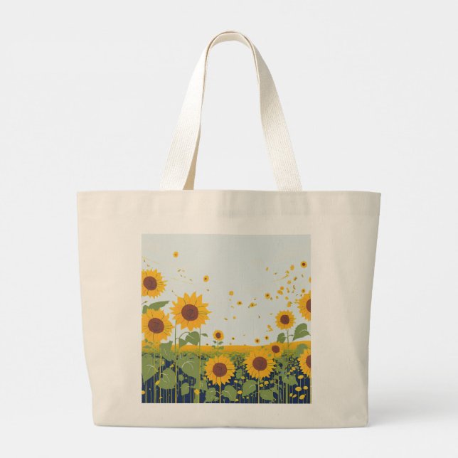 Sunflower Shopping Tote (Back)