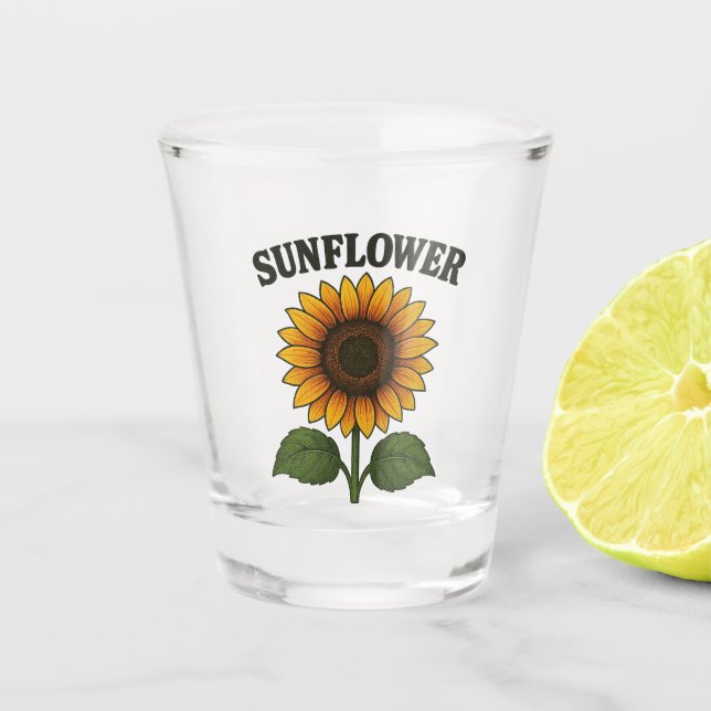 sunflower Shot glass (Front)