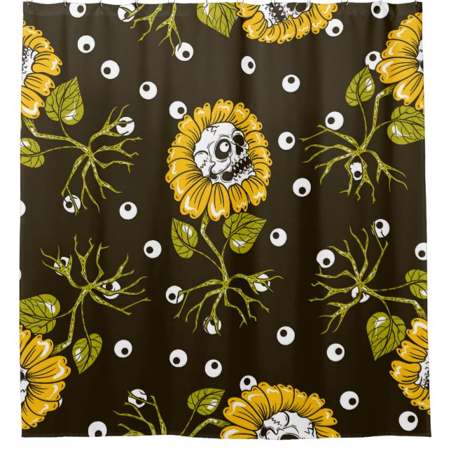 Sunflower Skulls: Unique Seamless Pattern. (Front)