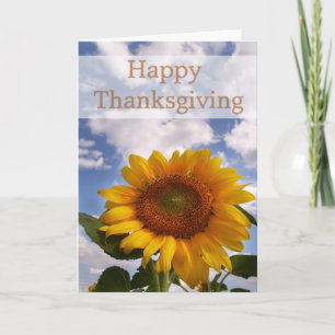 Sunflower & Sky :: Happy Thanksgiving Card