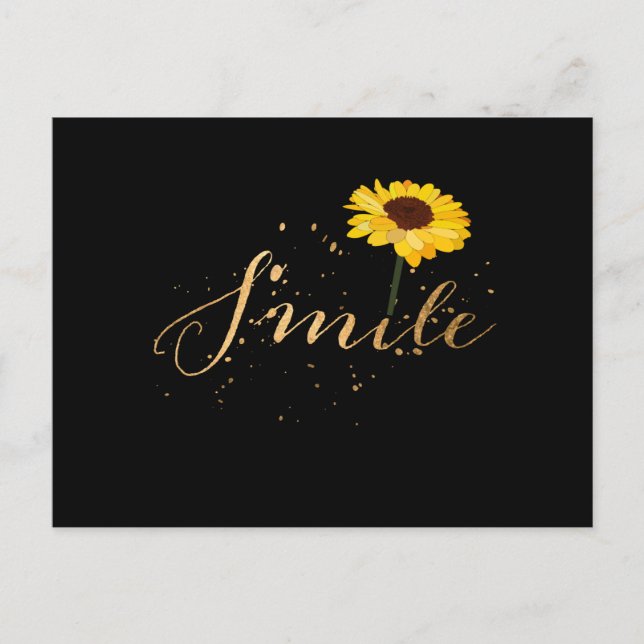 Sunflower Smile Postcard (Front)