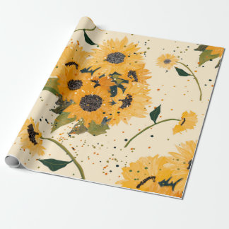 Sunflower Smiles Wrapping Paper