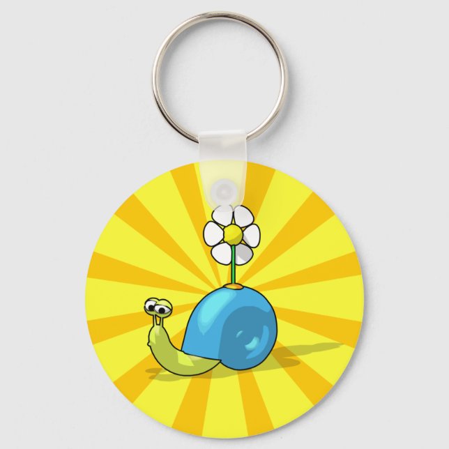 SUNFLOWER SNAIL Keychain (Front)
