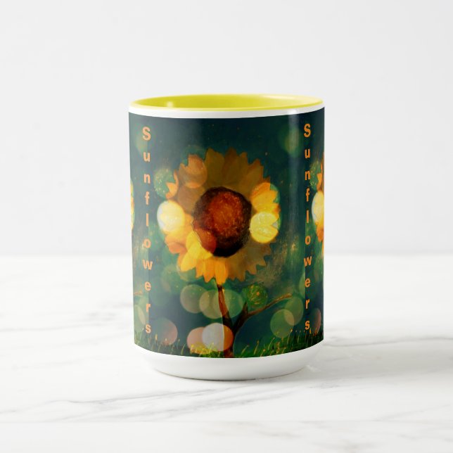 Sunflower Sparkle Coffee Mug (Center)