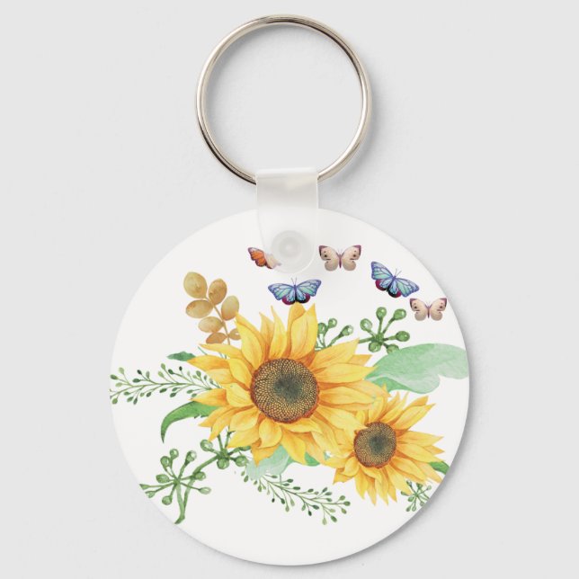 sunflower spring keychain (Front)