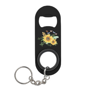 sunflower spring keychain bottle opener