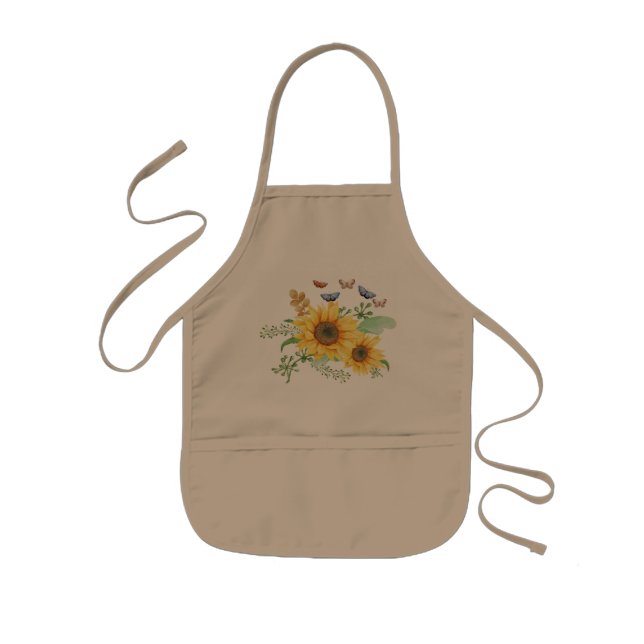 sunflower spring kids apron (Front)