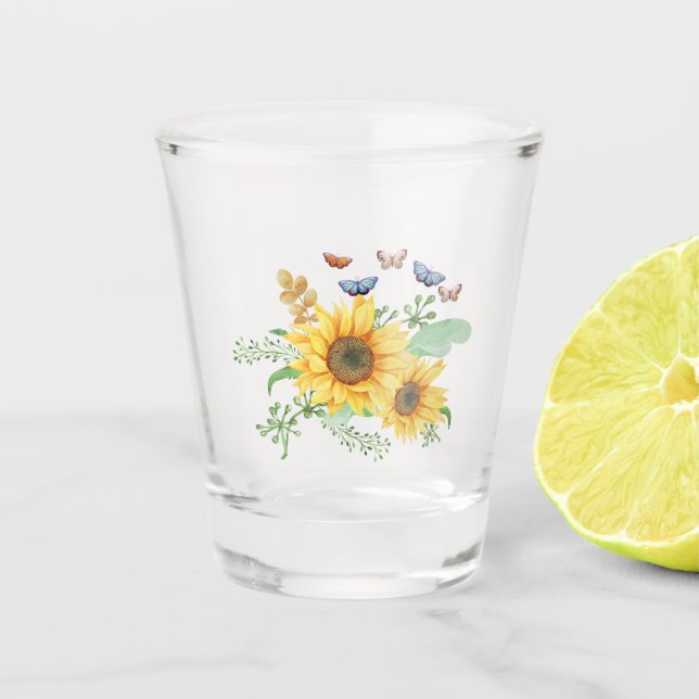 sunflower spring shot glass (Front)
