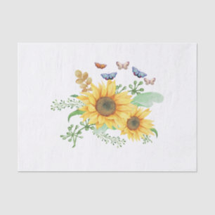 sunflower spring tissue paper