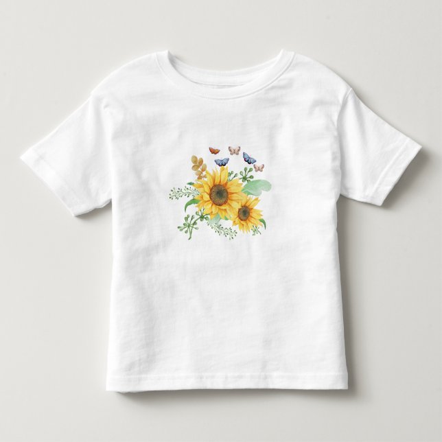 sunflower spring toddler t-shirt (Front)