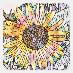 SUNFLOWER SQUARE STICKER
