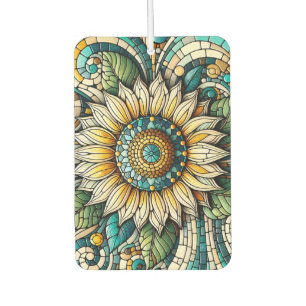 Sunflower Stained Glass Mosaic Air Freshener