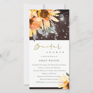 SUNFLOWER STARRY MASON JAR INVITATION FÊTE DES MAR