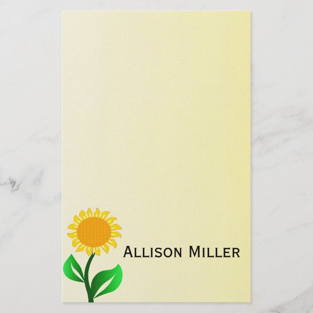 Sunflower Stationery (Front)