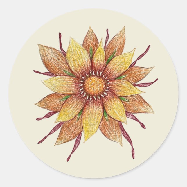 Sunflower sticker (sheet of 20) (Front)