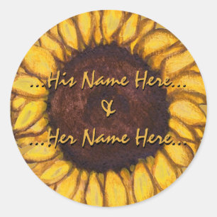 Sunflower Stickers Personalized Sunflower Stickers