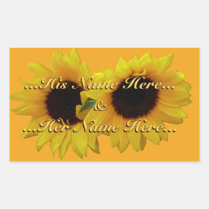 Sunflower Stickers Personalized Sunflower Stickers