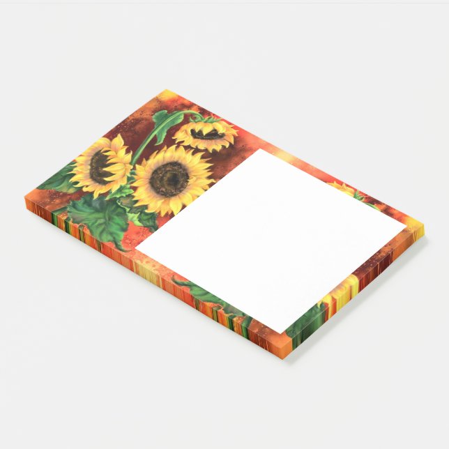Sunflower Sticky Notes - Painting (Angled)