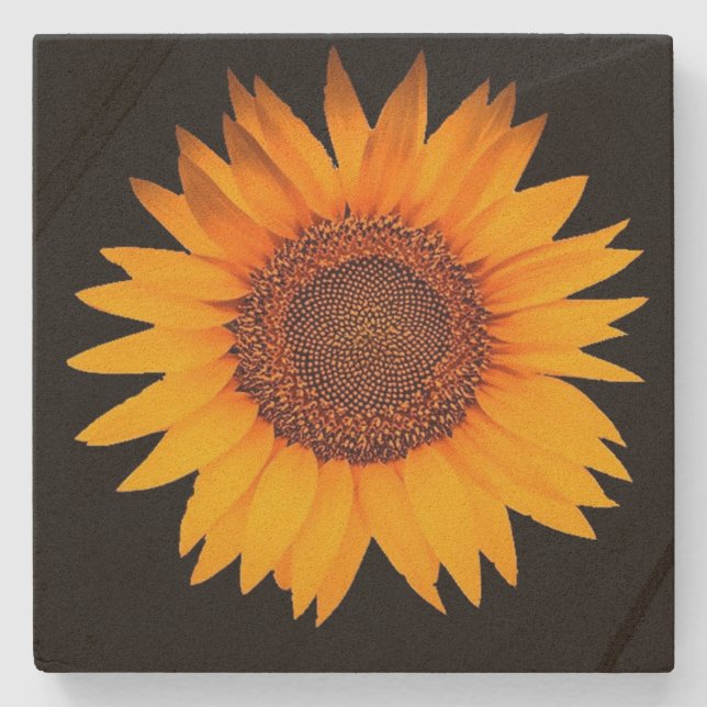 Sunflower Stone Coaster (Front)