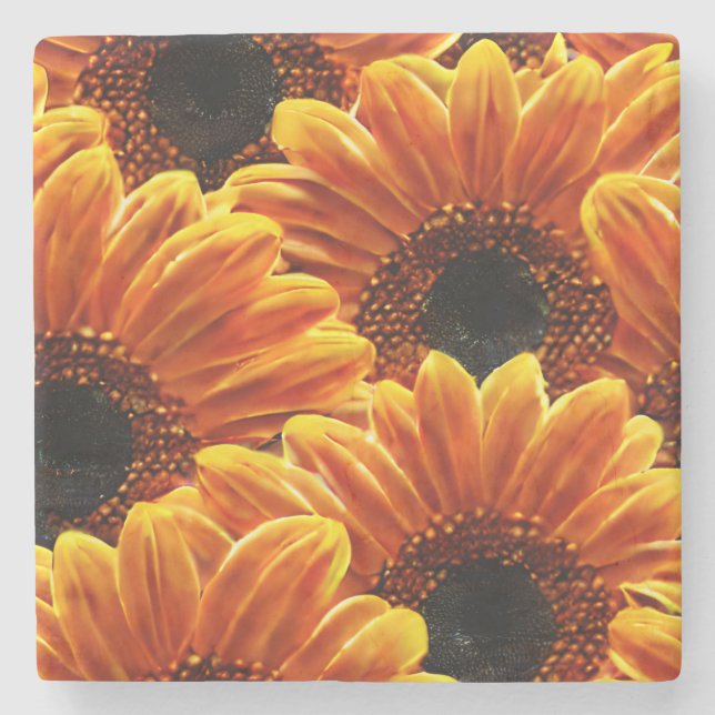 Sunflower Stone Coaster (Front)