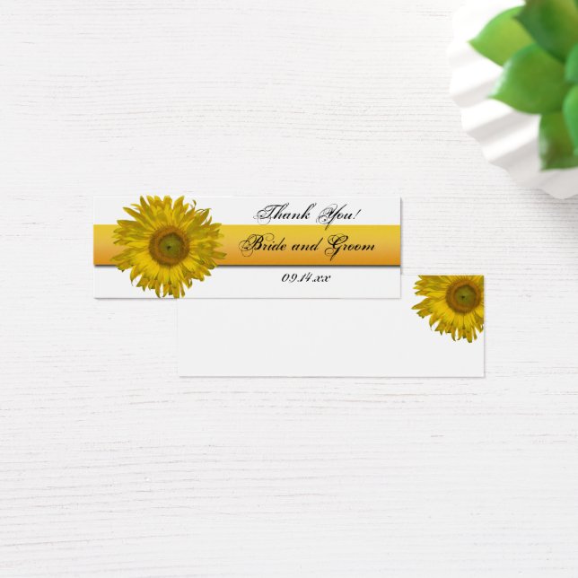 Sunflower Stripe Wedding Favour Tags (Desk)