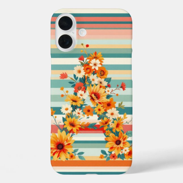 Sunflower Stripes Retro (A) Case-Mate iPhone Case (Back)
