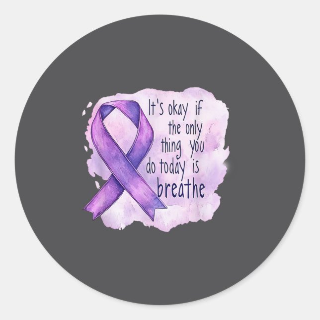 Sunflower Suicide Awareness  Classic Round Sticker (Front)