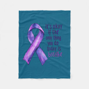 Sunflower Suicide Awareness  Fleece Blanket