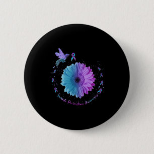 Sunflower Suicide Prevention Awareness 2 Inch Round Button