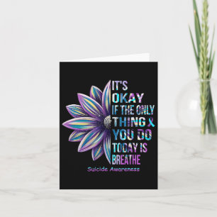 Sunflower Suicide Prevention Awareness Month Famil Card