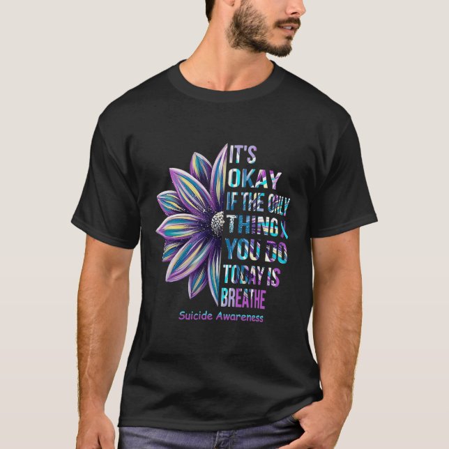 Sunflower Suicide Prevention Awareness Month Famil T-Shirt (Front)