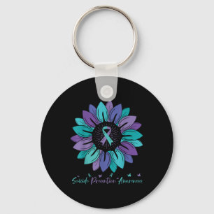 Sunflower Suicide Prevention Awareness Month  Keychain