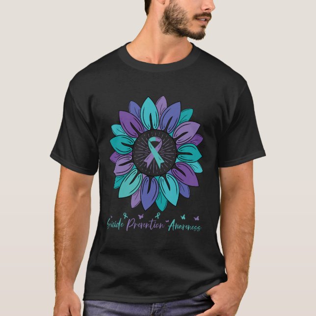 Sunflower Suicide Prevention Awareness Month  T-Shirt (Front)